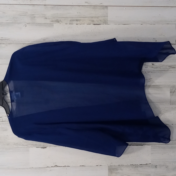 1214 Slinky Brand Open Front Cardigan Blouse - Picture 3 of 4